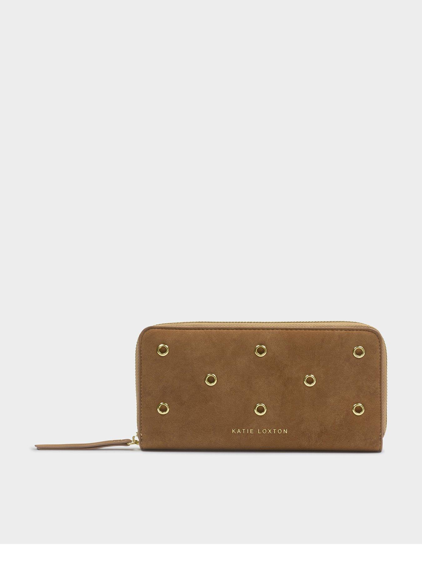 Katie Loxton Large Purse - Caramel Suedette