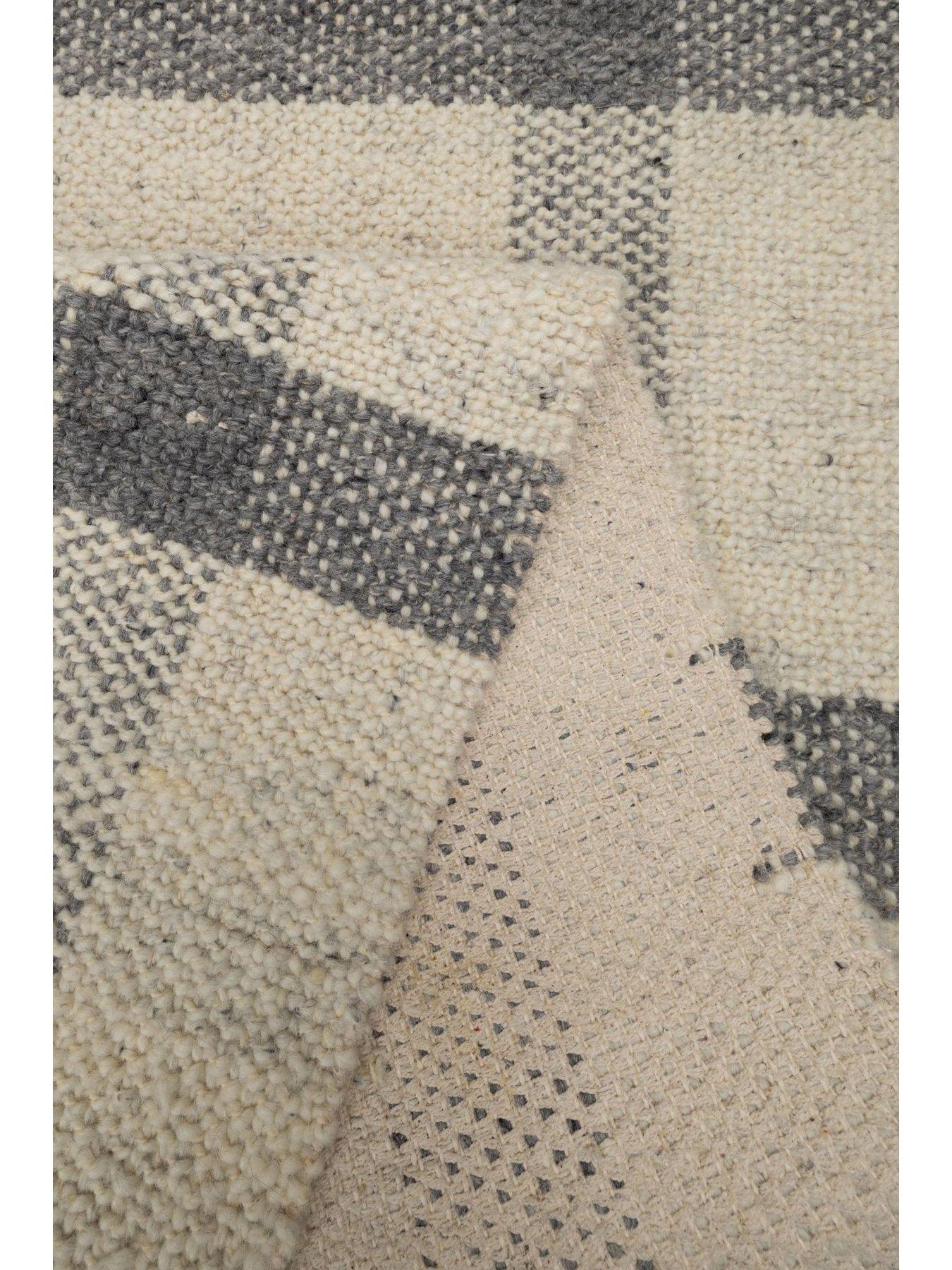 Image 4 of 4 of The Very Collection Handwoven Checked Flatweave Rug