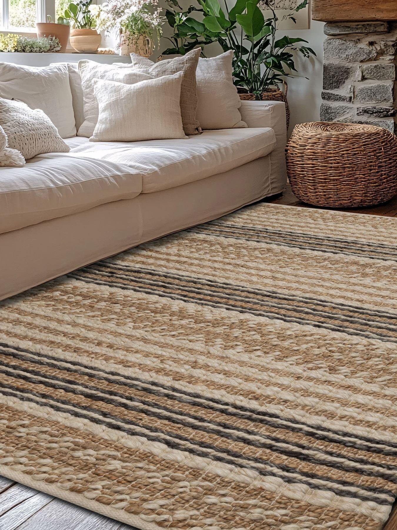 Image 1 of 4 of The Very Collection Wool Jute Flatweave Rug