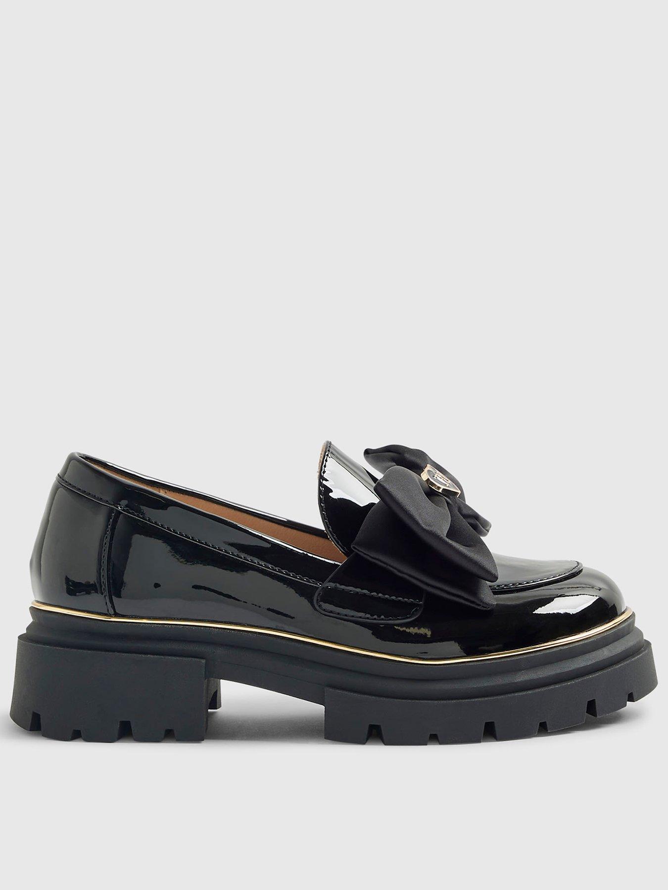 river-island-older-girls-patent-bow-chunky-loafers-black