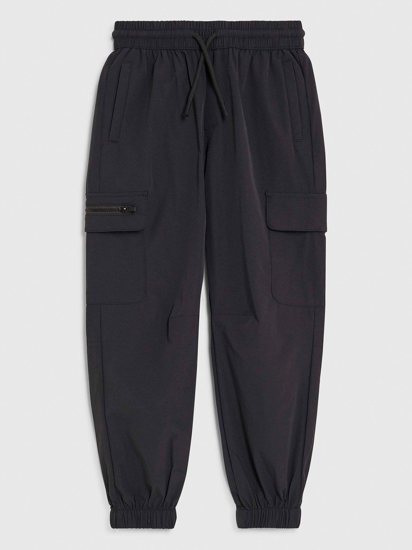 river-island-older-boys-zip-cargo-trousers-blackstillFront