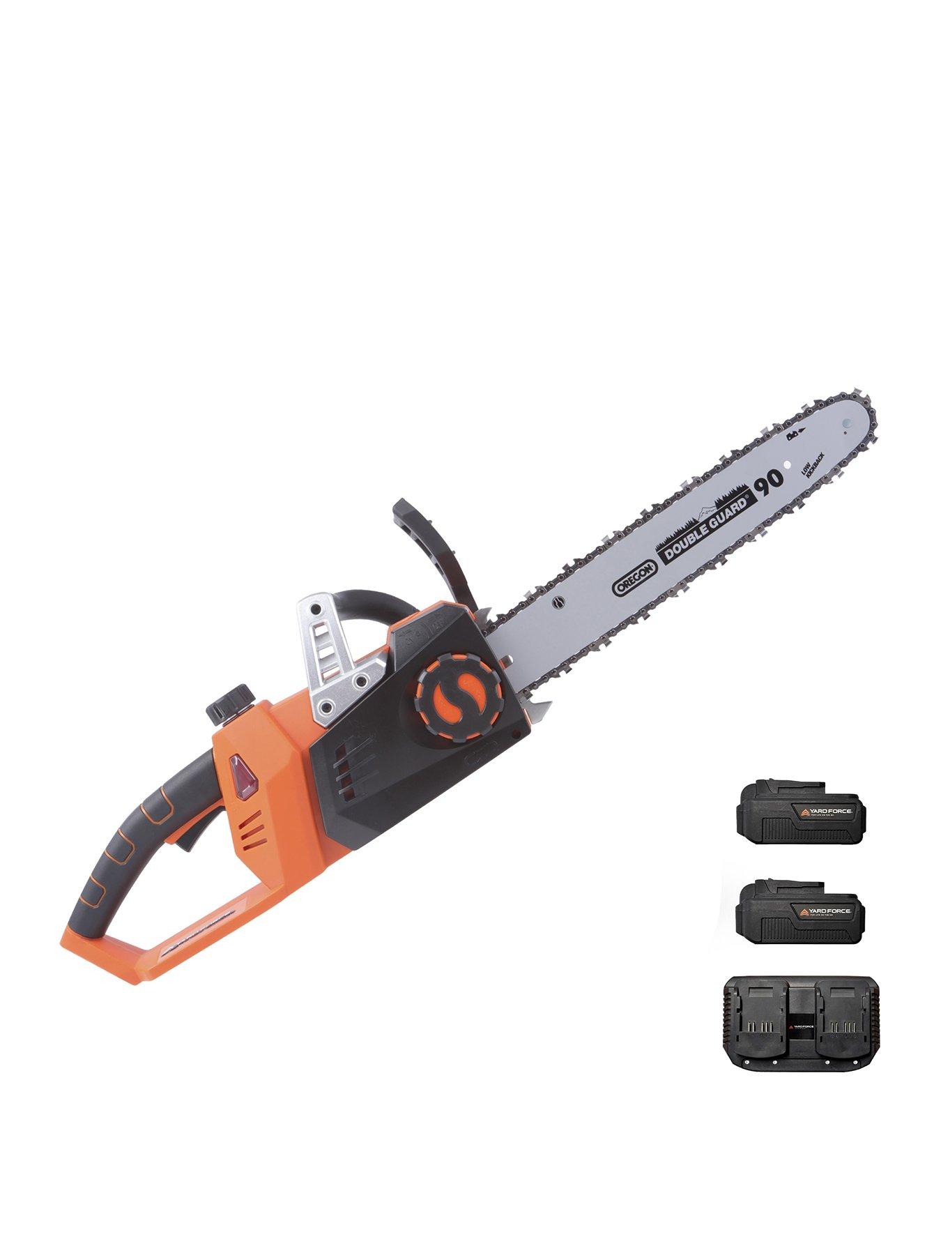 yard-force-35cm-cordless-chainsaw-with-oregon-bar-2-x-20v-4ah-lithium-ion-battery-charger-ls-c35