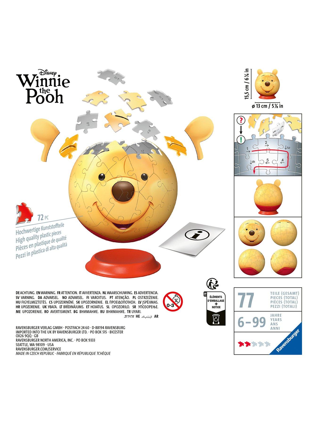 Image 4 of 7 of Winnie The Pooh Winnie the Pooh with Ears 3D Puzzle Ball, 72pc