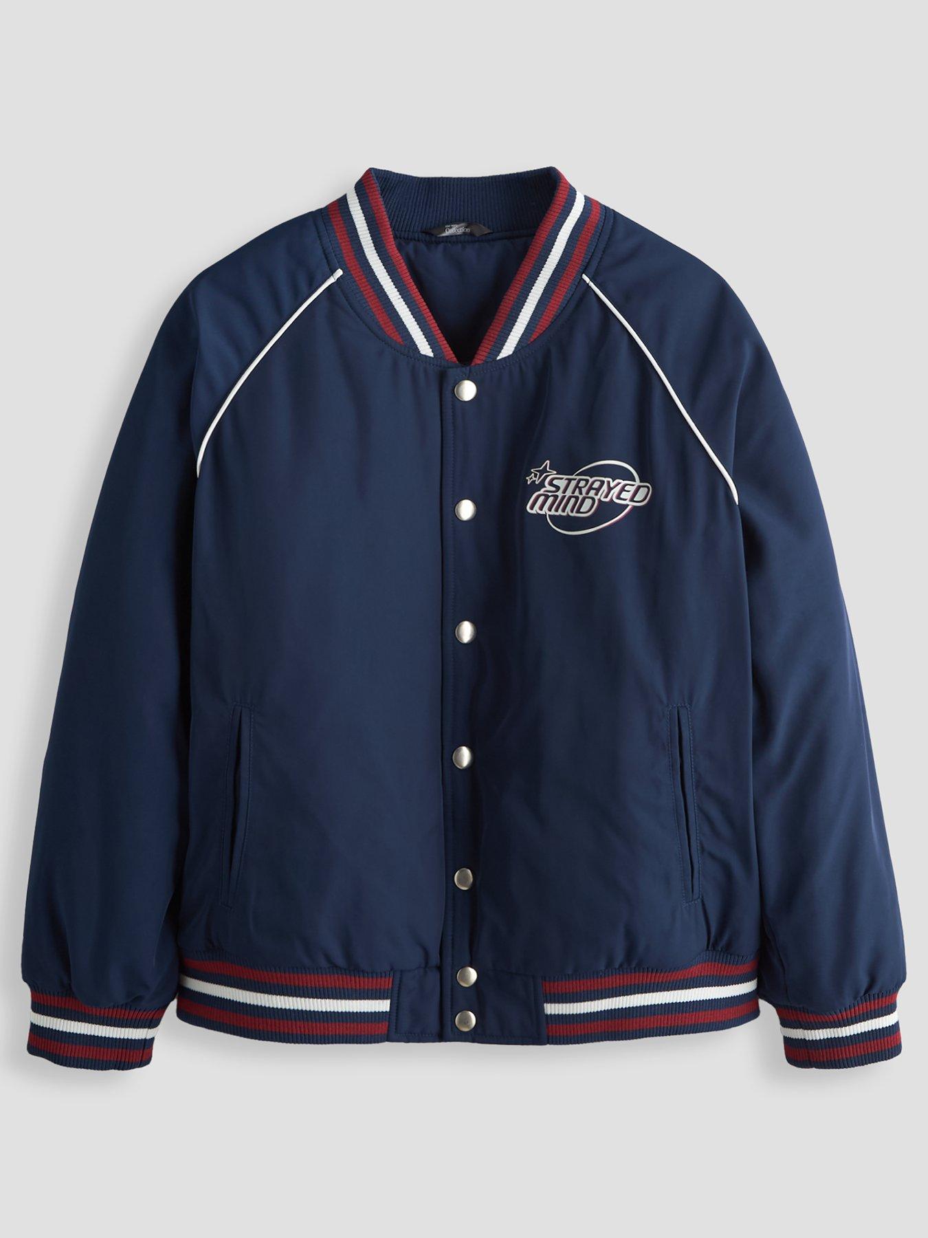 The Very Collection Boys Varsity Bomber Jacket - Navy