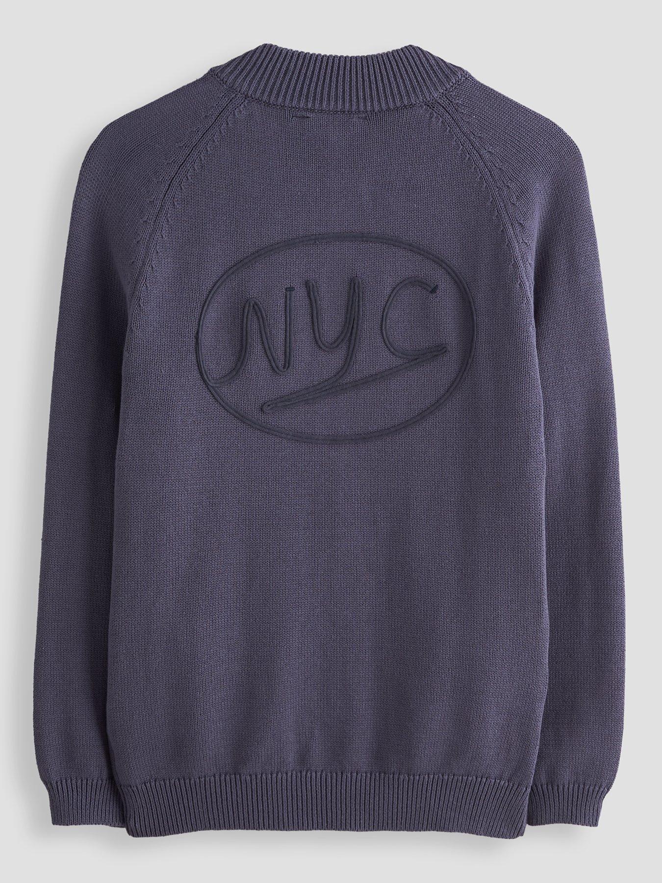 Image 2 of 6 of The Very Collection Boys Knitted Back Detail Basic Cardigan (3-16 years) - Grey