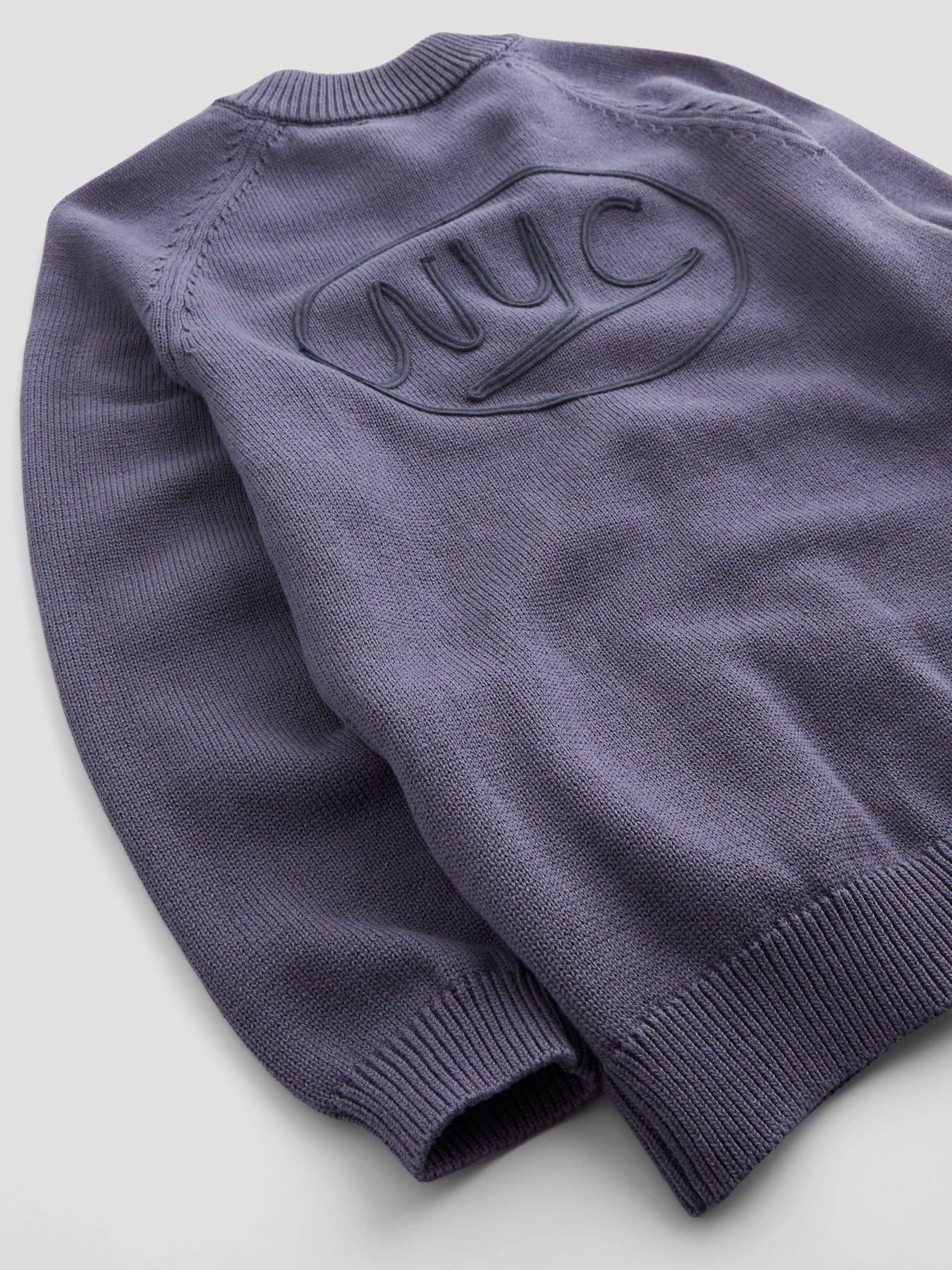 Image 3 of 6 of The Very Collection Boys Knitted Back Detail Basic Cardigan (3-16 years) - Grey