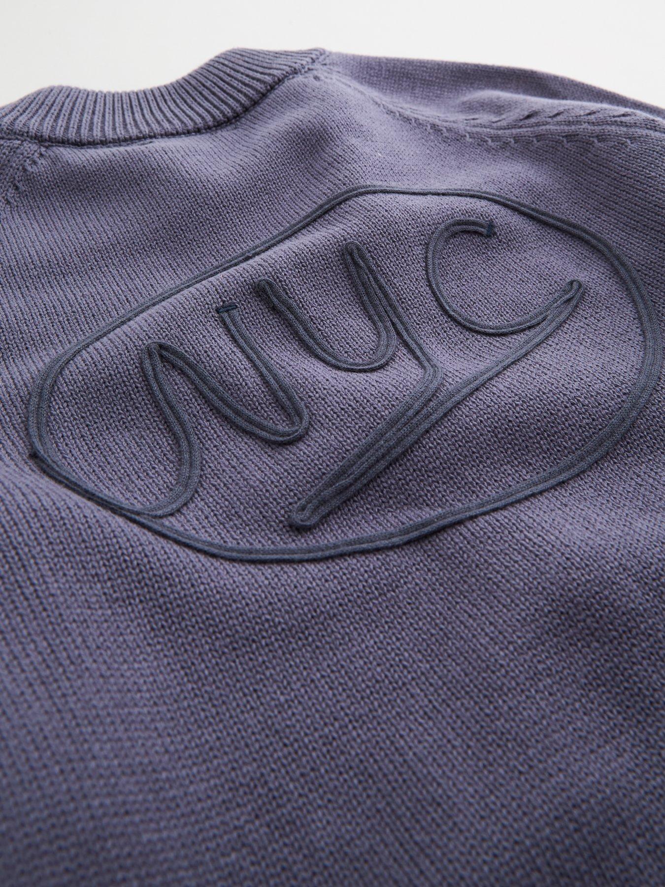 Image 6 of 6 of The Very Collection Boys Knitted Back Detail Basic Cardigan (3-16 years) - Grey