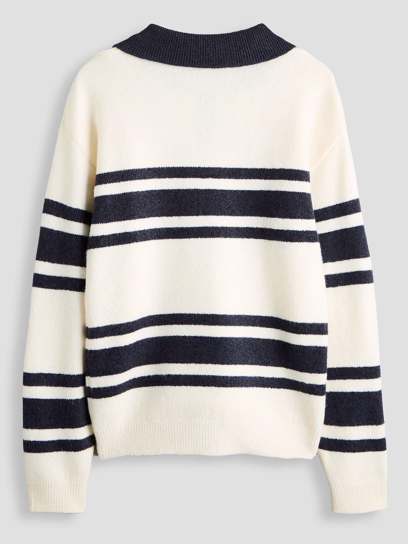 Image 2 of 5 of The Very Collection Boys Knitted Varsity Polo - Grey