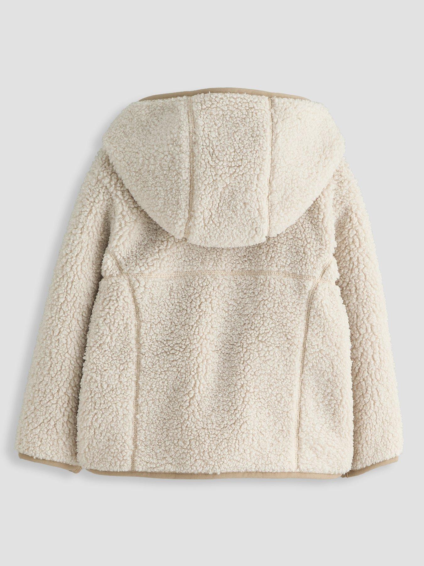 Image 2 of 4 of The Very Collection Boys Premium Borg Hooded Jacket (9 months - 7 years) - Beige