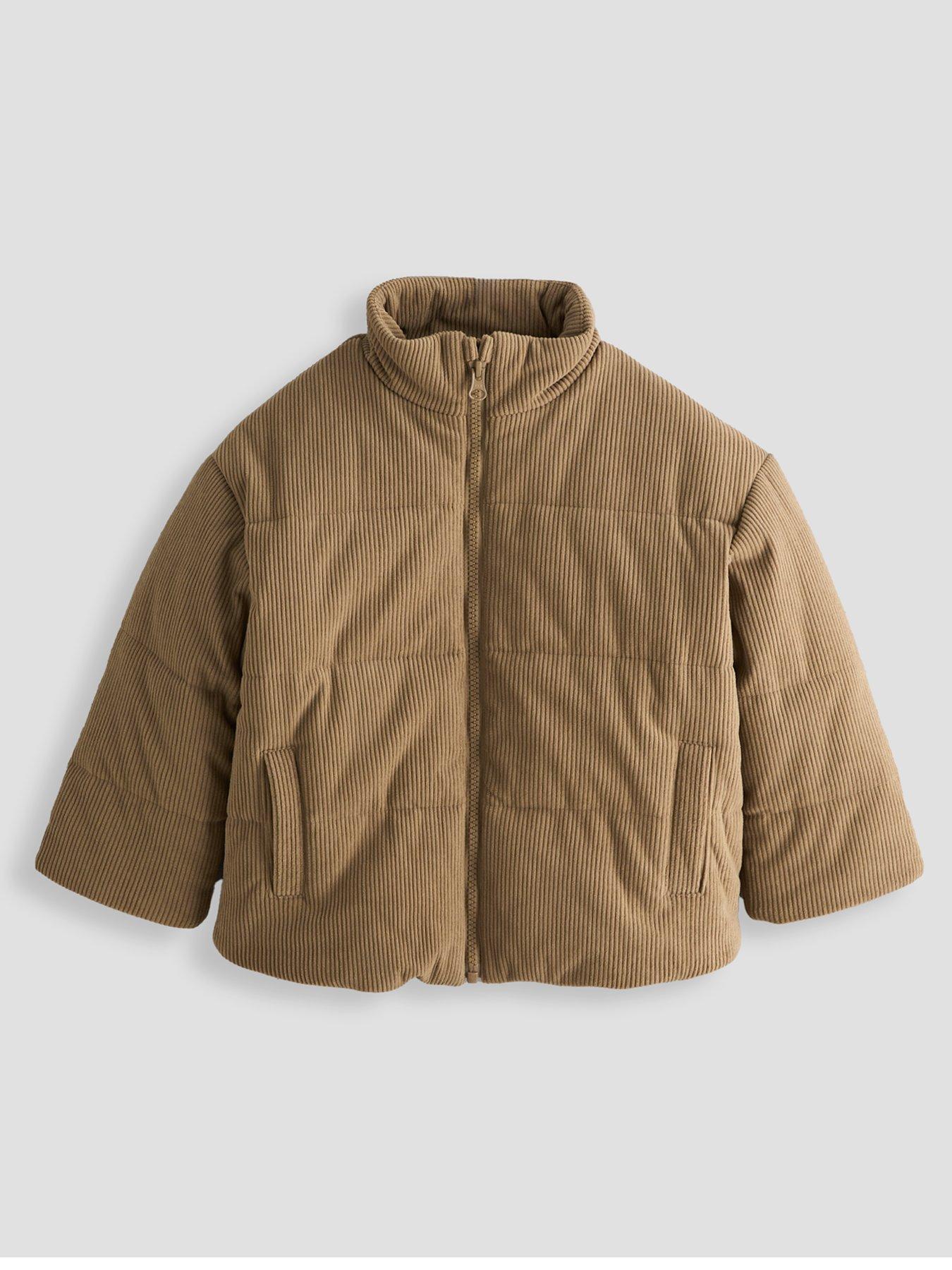 The Very Collection Boys Cord Padded Coat - Stone Beige
