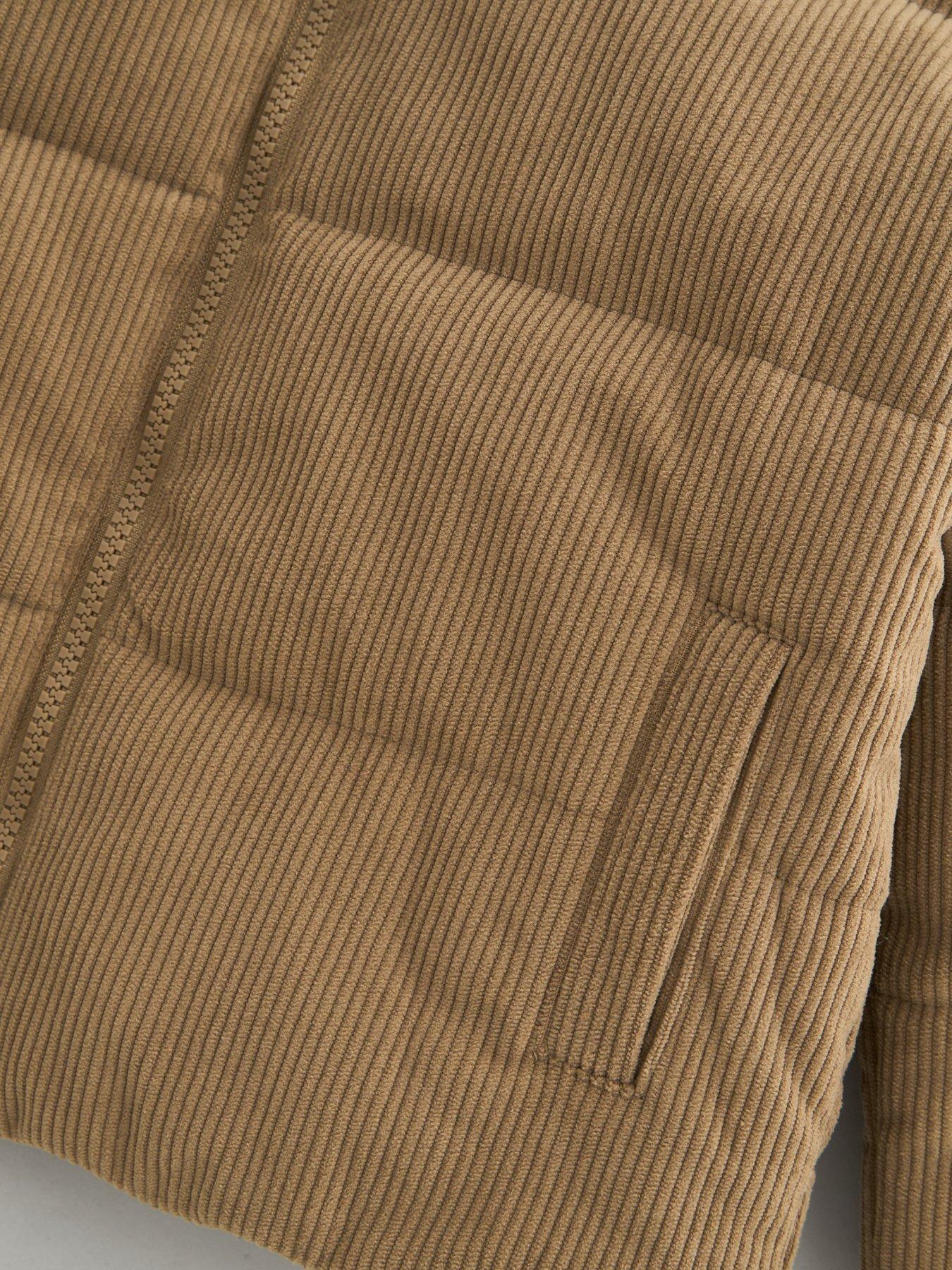 Image 3 of 4 of The Very Collection Boys Cord Padded Coat - Stone Beige