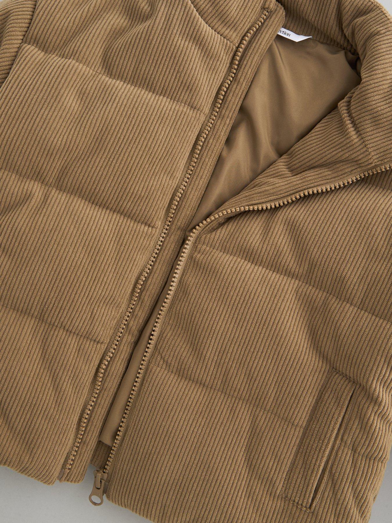 Image 4 of 4 of The Very Collection Boys Cord Padded Coat - Stone Beige