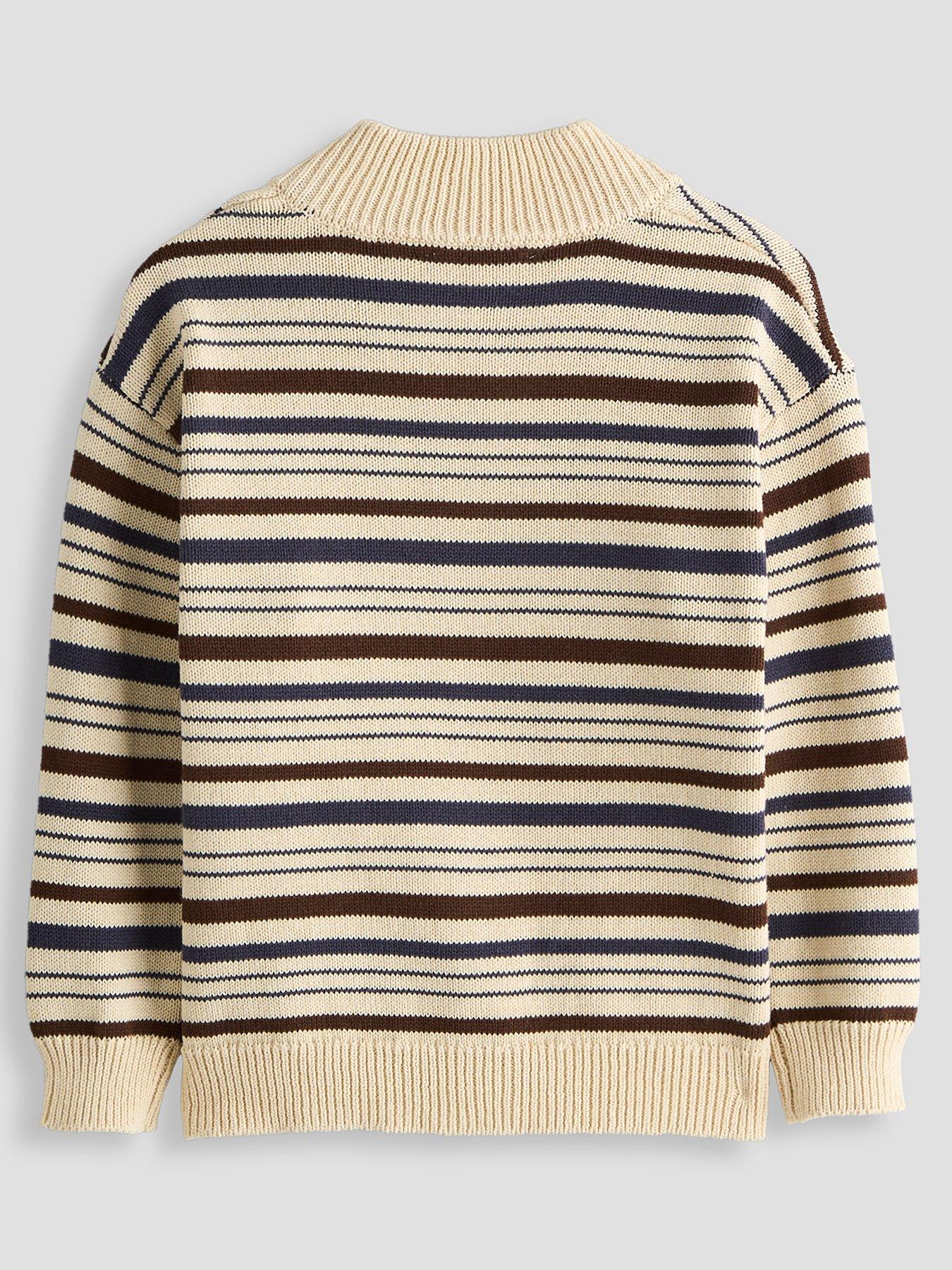 Image 2 of 4 of The Very Collection Boys Stripe Knitted Cardigan (9 months - 7 years) - Multi