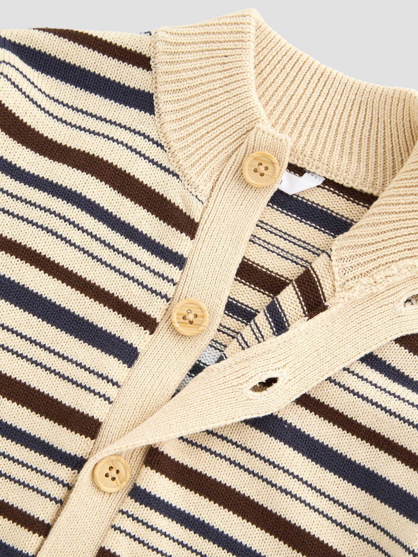 Image 3 of 4 of The Very Collection Boys Stripe Knitted Cardigan (9 months - 7 years) - Multi