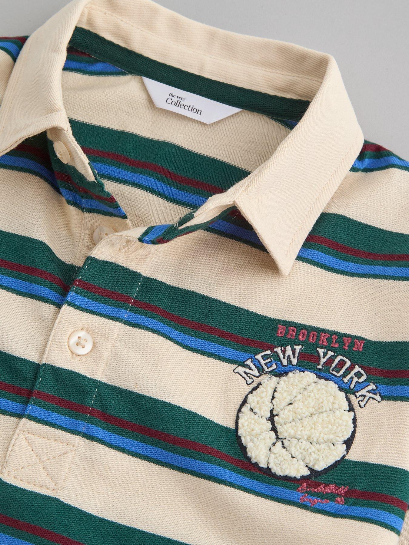 Image 3 of 4 of The Very Collection Boys Stripe Rugby Basic Polo - Multi