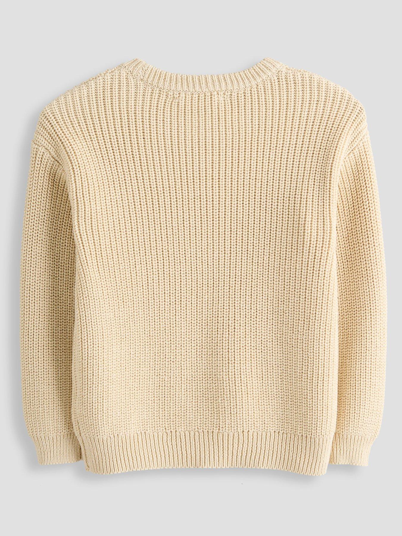 Image 2 of 5 of The Very Collection Boys Knitted Dog Jumper - Cream