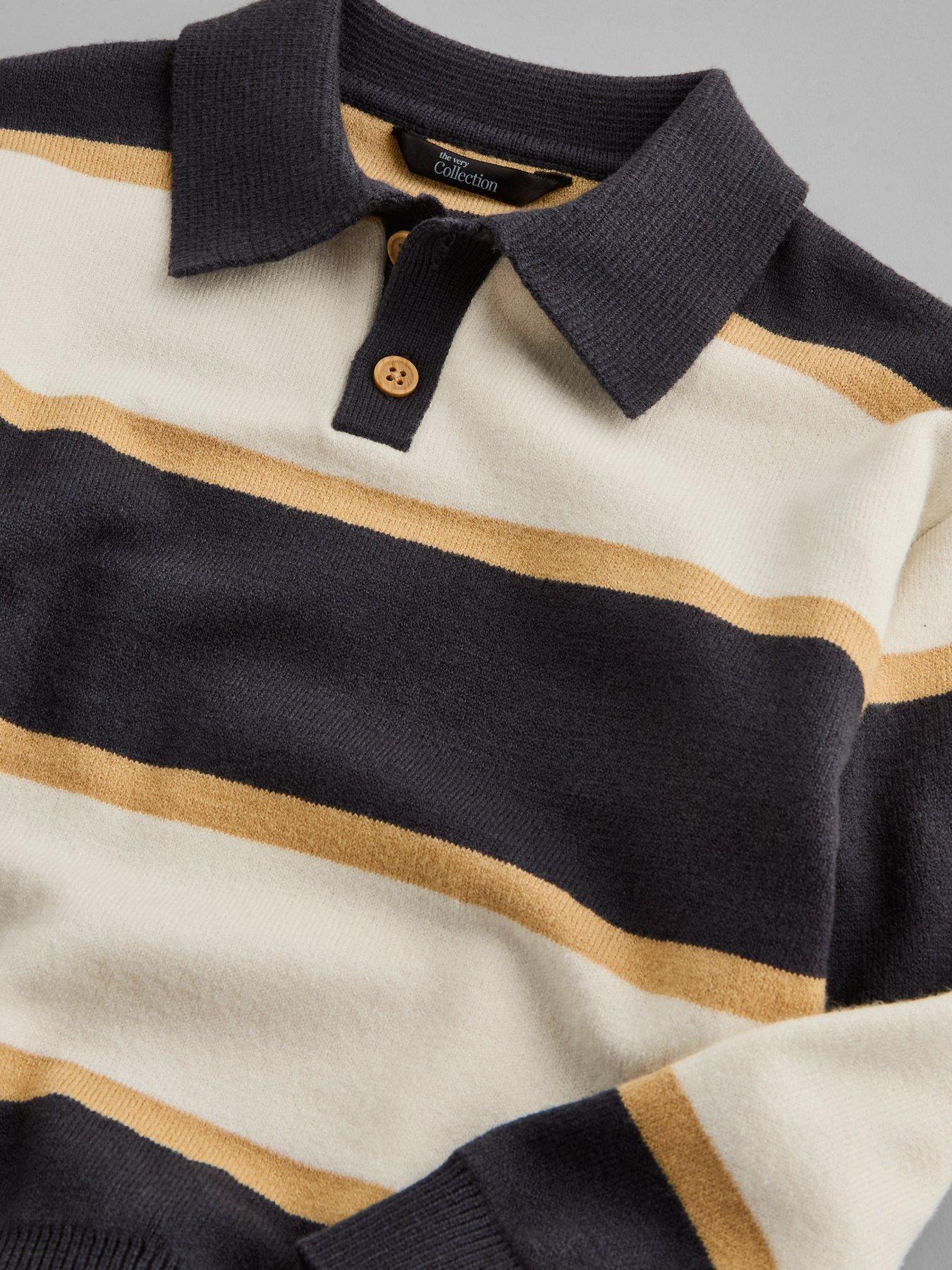 Image 3 of 5 of The Very Collection Boys Stripe Knitted Top And Joggers Outfit (9 months - 7 years) - Multi