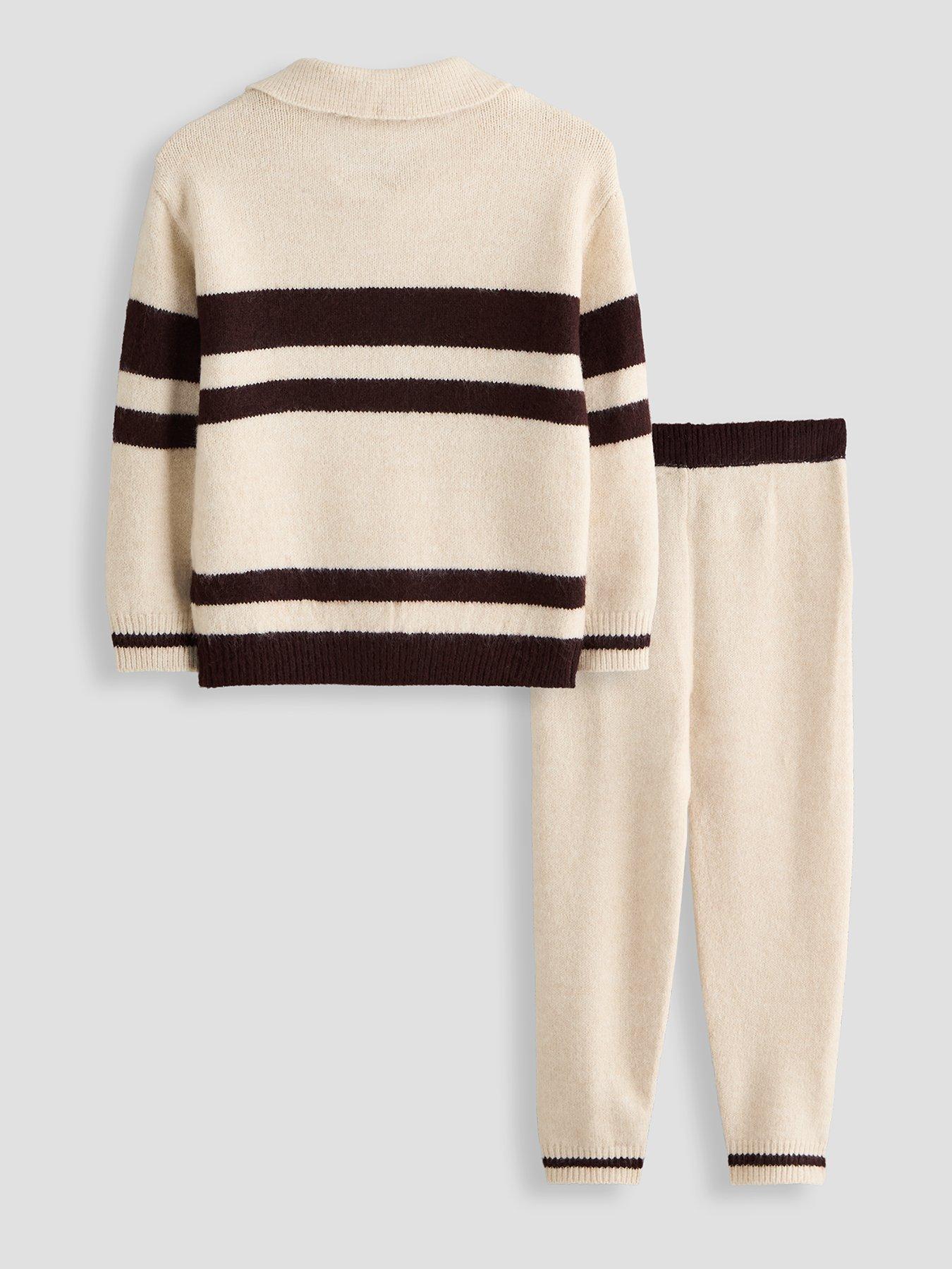 Image 2 of 6 of The Very Collection Boys Knitted Polo Top And Joggers Basic Outfit - Multi
