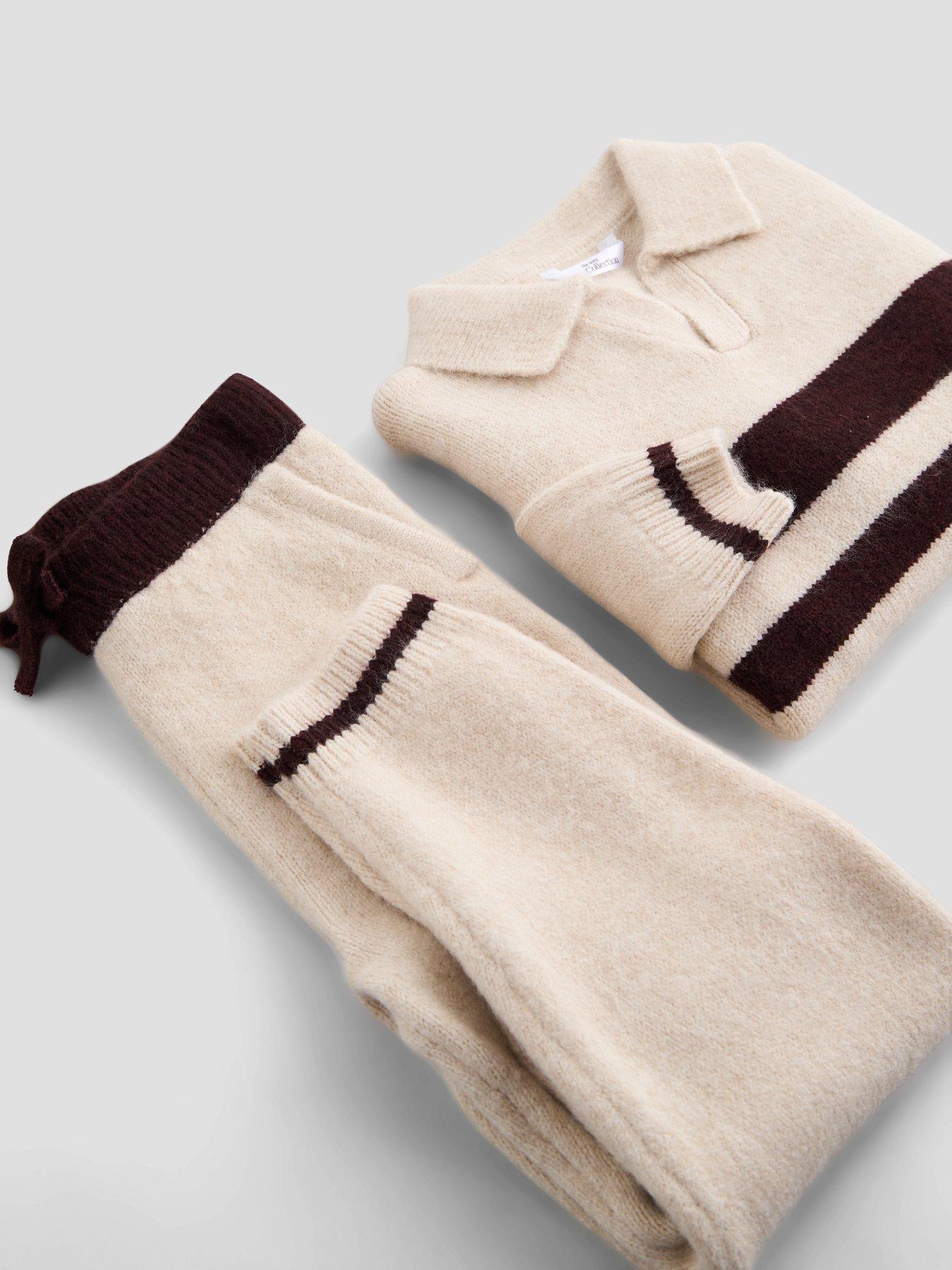 Image 3 of 6 of The Very Collection Boys Knitted Polo Top And Joggers Basic Outfit - Multi