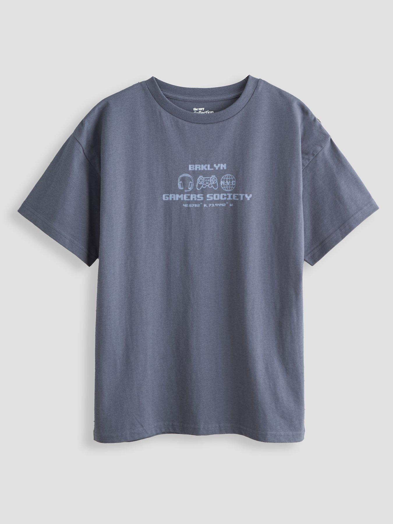 Image 2 of 5 of The Very Collection Boys Cotton Rich 3 Pack Graphic T-shirts (3-16 years) - Multi