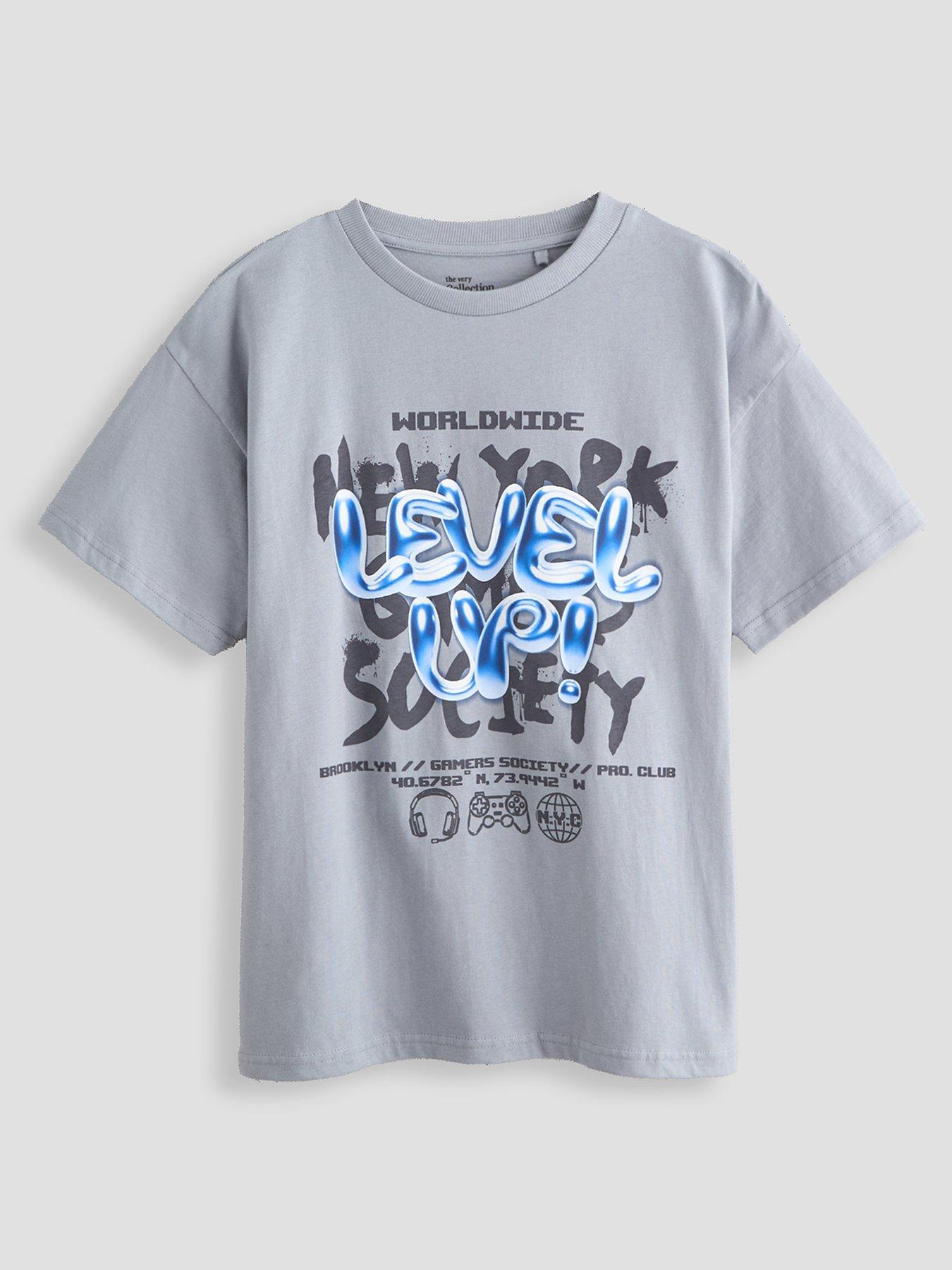 Image 3 of 5 of The Very Collection Boys Cotton Rich 3 Pack Graphic T-shirts (3-16 years) - Multi