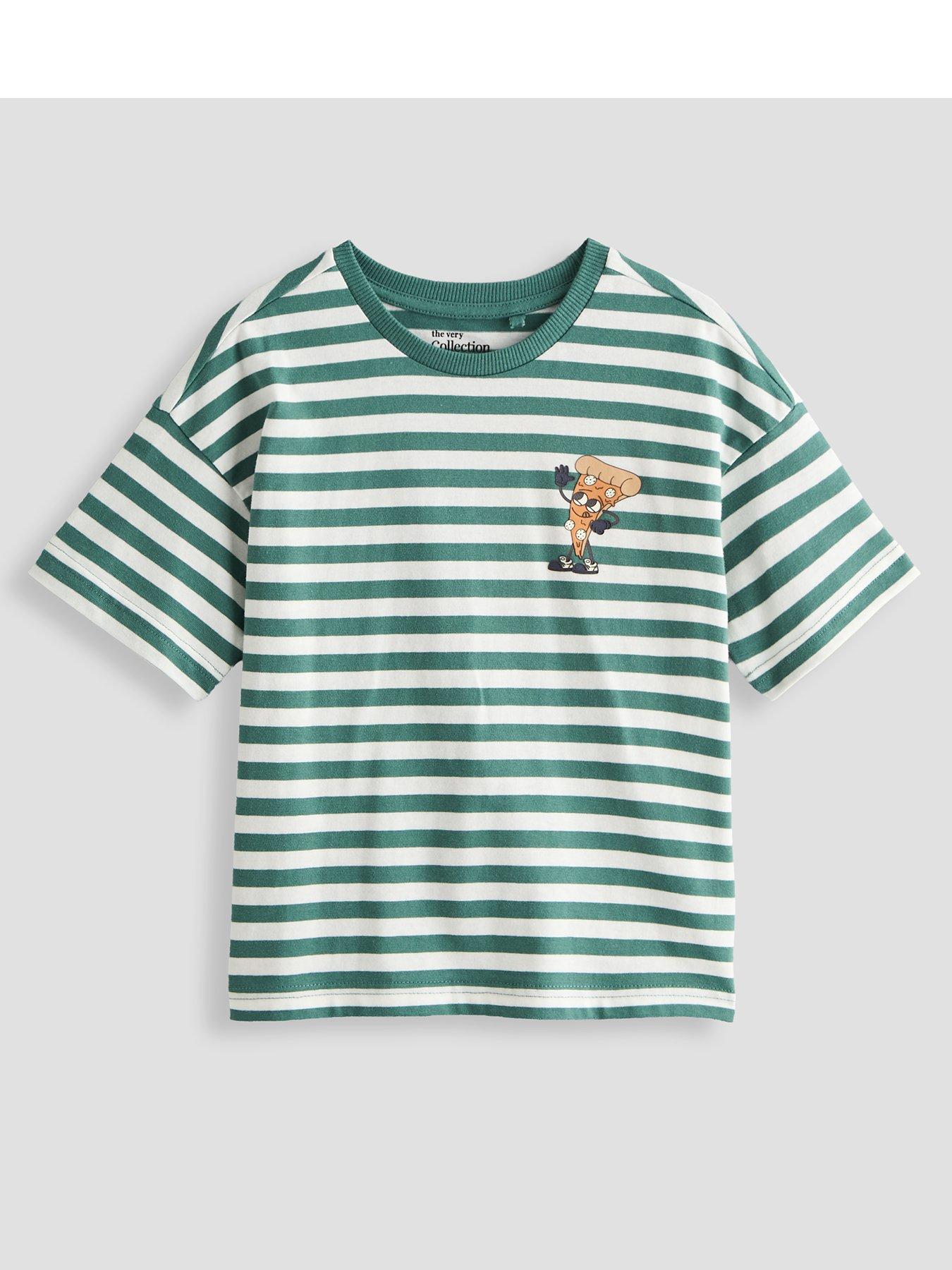 Image 2 of 5 of The Very Collection Boys' Cotton Rich 3 Pack Graphic and Stripe T-Shirts (9 months - 7 years) - Multi