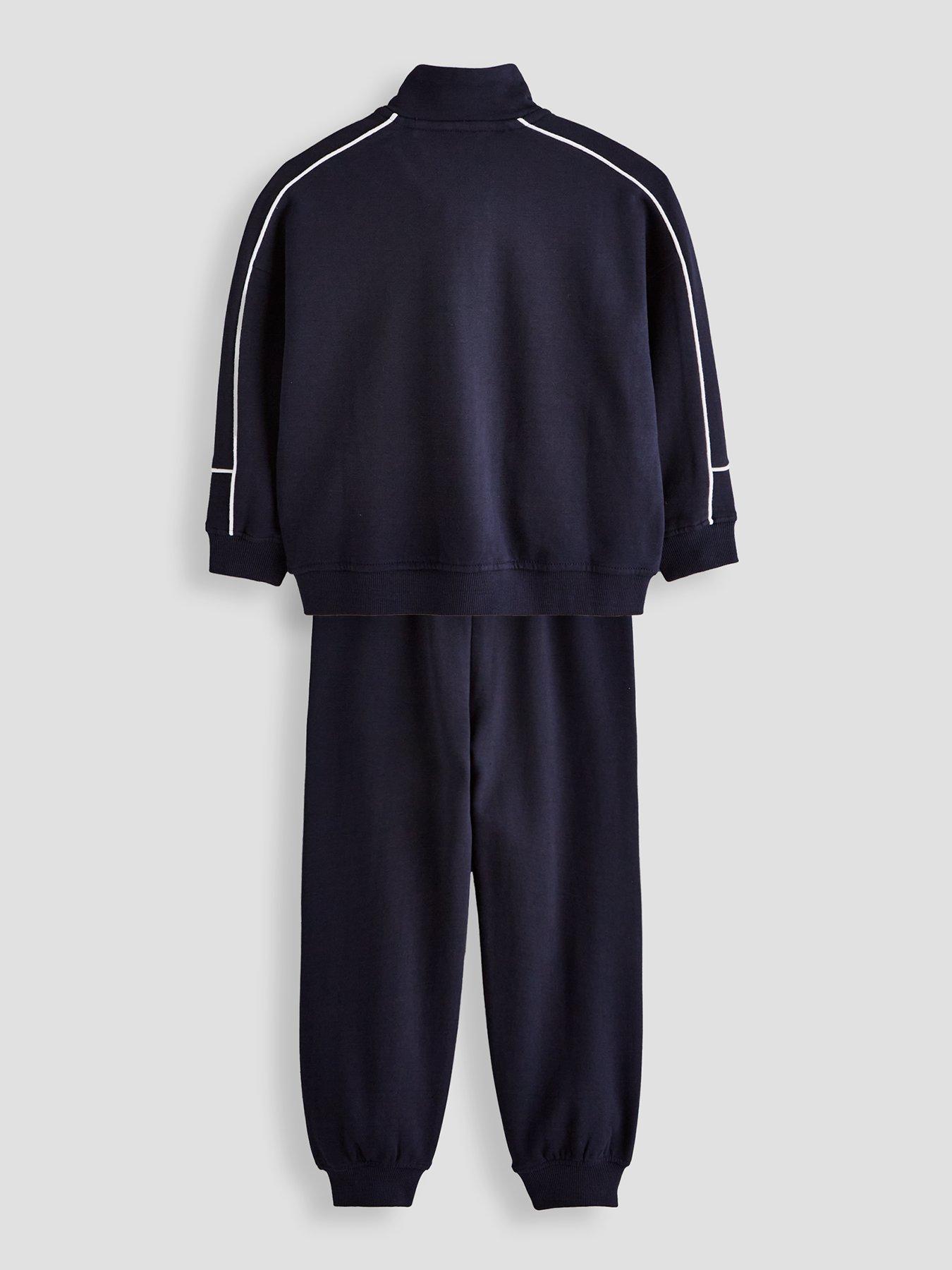 Image 2 of 5 of The Very Collection Boys Piping Detail Sport Tracksuit Set (9 months - 7 years) - Navy