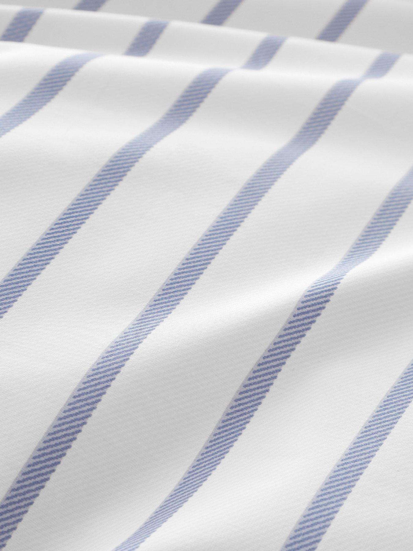 Image 7 of 7 of Bianca Hampton Stripe 100% Cotton Duvet Set Blue