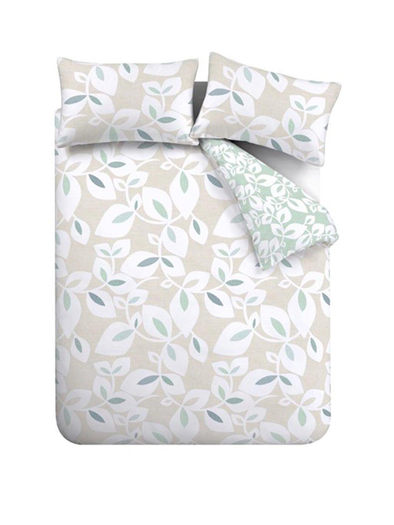 Image 2 of 5 of Catherine Lansfield Inga Leaf Duvet Set Natural