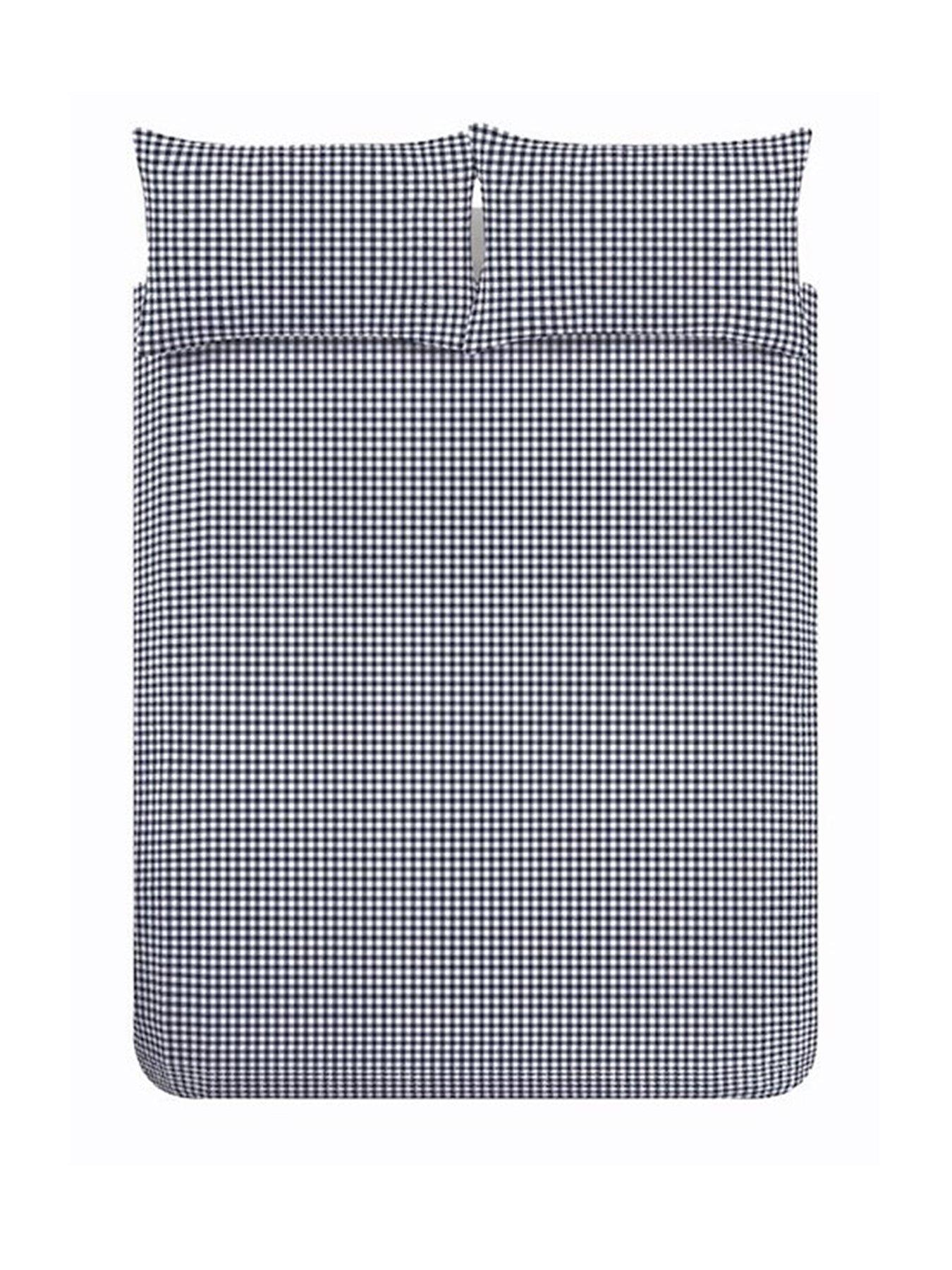 Image 2 of 5 of Catherine Lansfield Bamford Gingham Check Duvet Set Navy