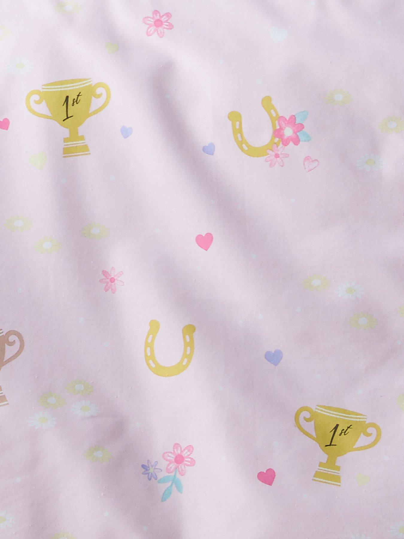 catherine-lansfield-happy-horses-fitted-sheet-pinkback