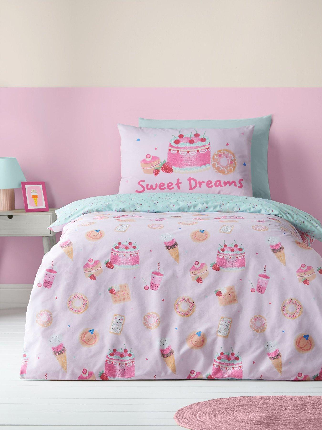 Image 1 of 5 of Catherine Lansfield Sweet Treats Duvet Set Pink