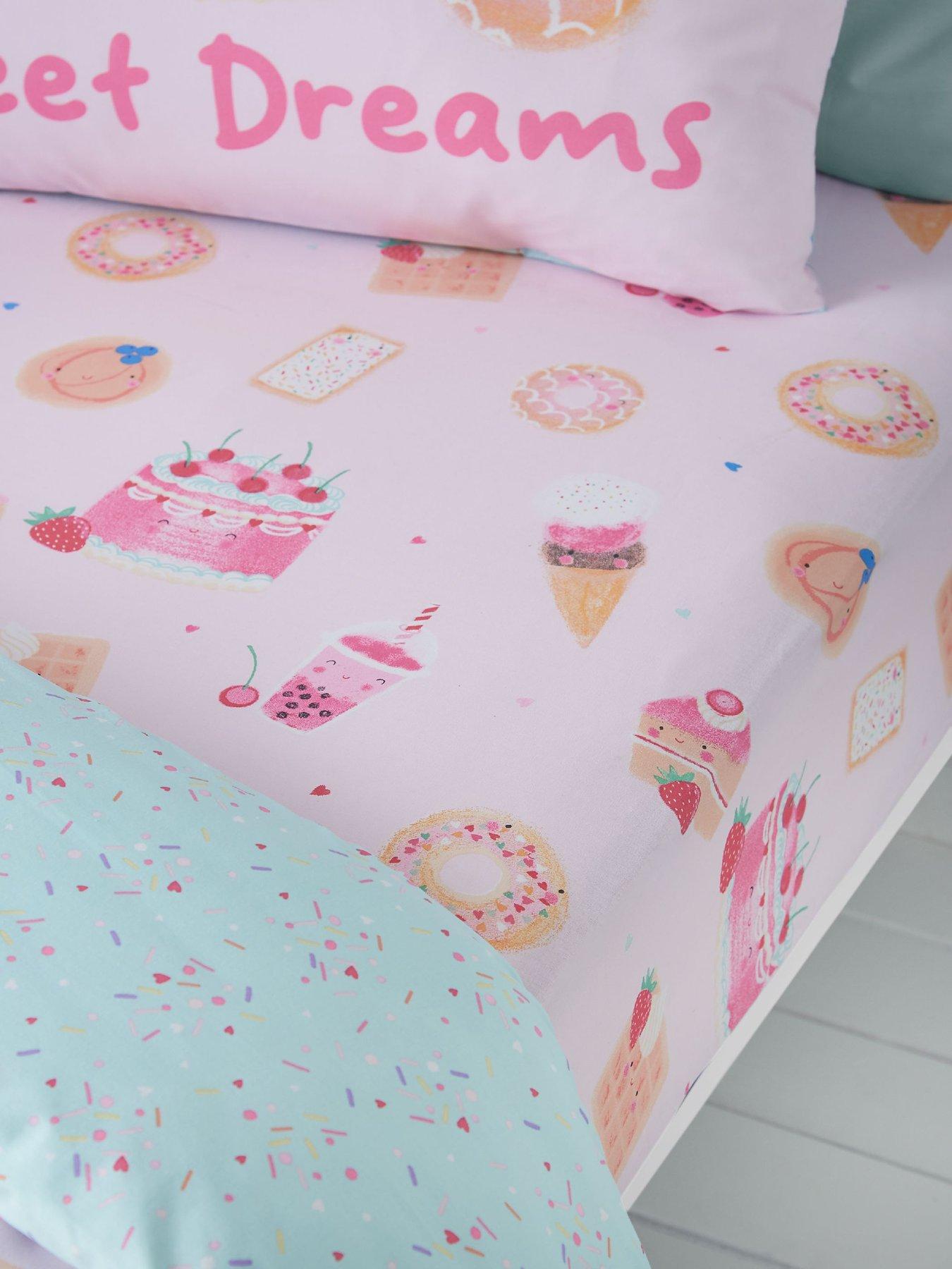 catherine-lansfield-sweet-treats-fitted-sheet-pinkfront