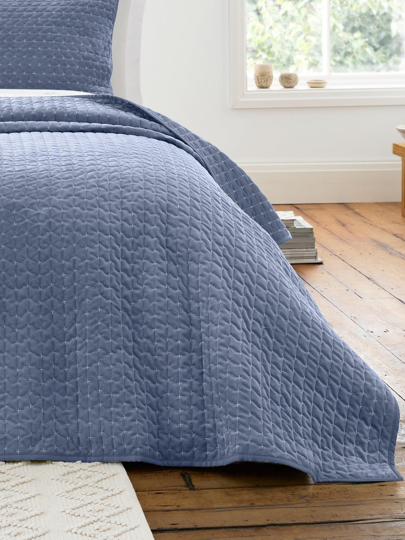 Image 1 of 4 of Bianca Attica Velvet Lightly Quilted Bedspread