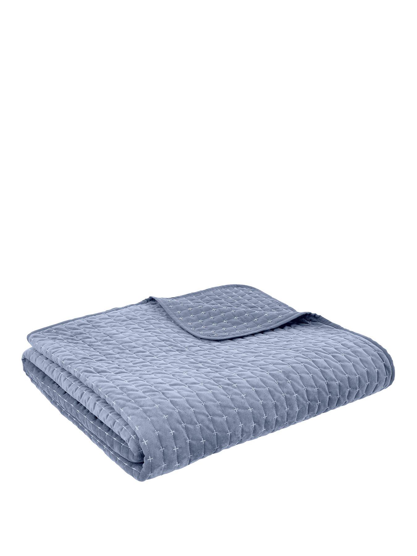Image 3 of 4 of Bianca Attica Velvet Lightly Quilted Bedspread