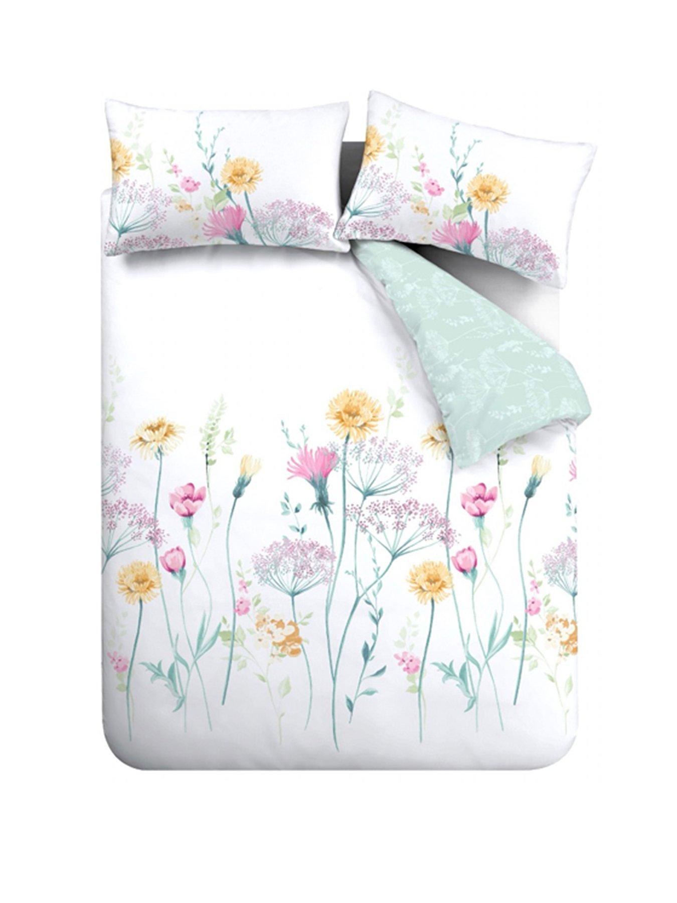Image 2 of 6 of Catherine Lansfield Meadowsweet Floral Duvet Set Bright