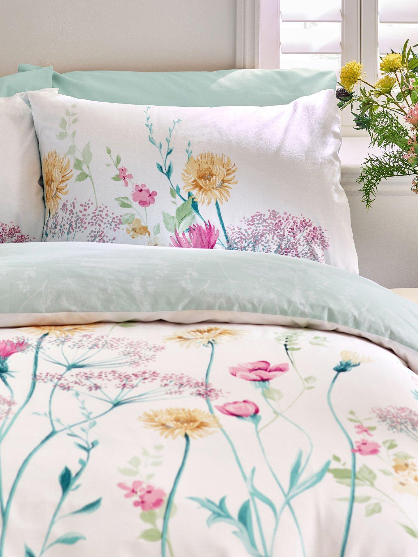 Image 4 of 6 of Catherine Lansfield Meadowsweet Floral Duvet Set Bright