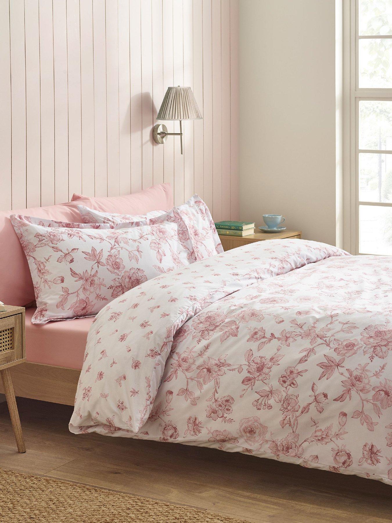 Image 1 of 5 of Catherine Lansfield Mirabelle Duvet Set Pink