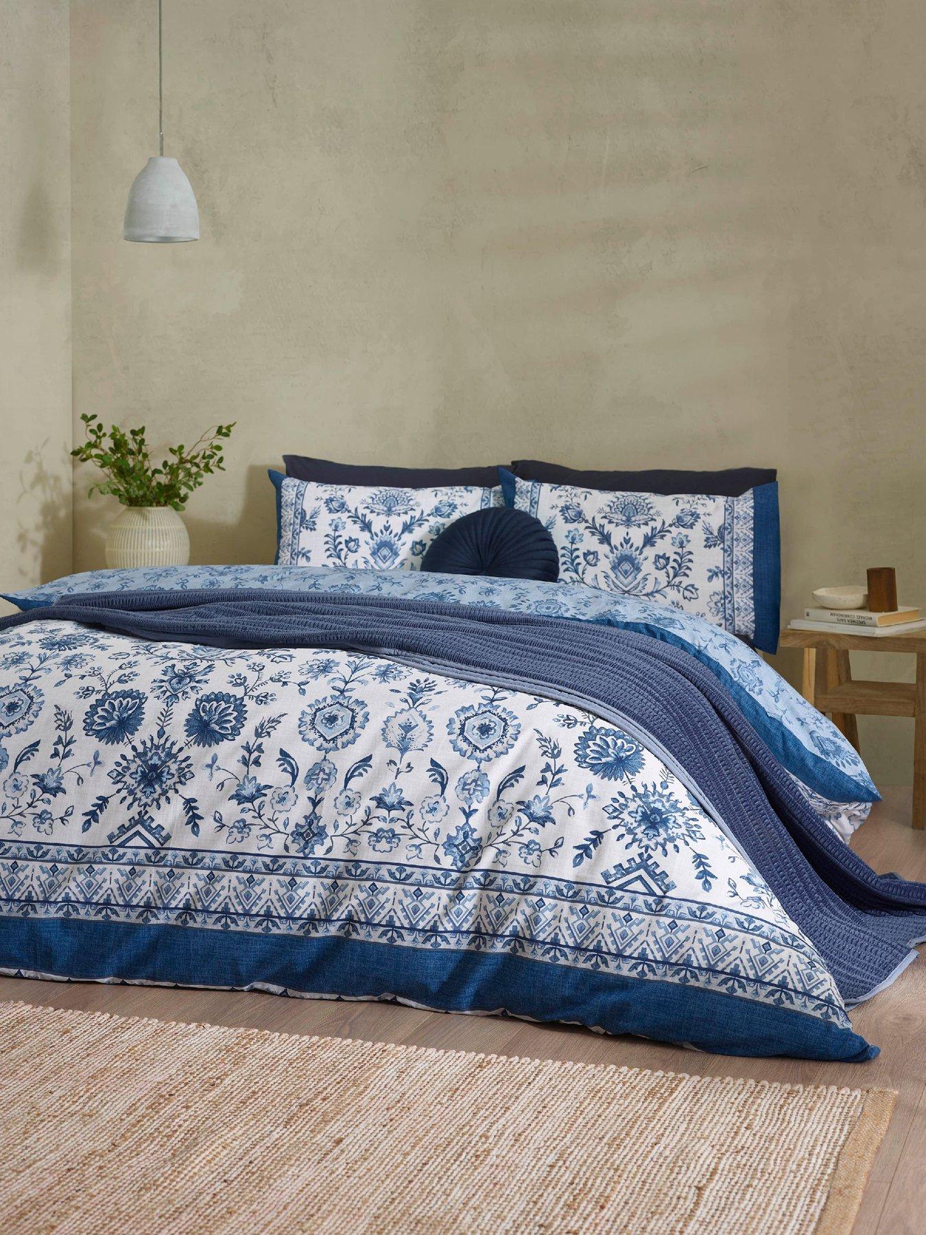 catherine-lansfield-zoukara-floral-duvet-set-bluefront