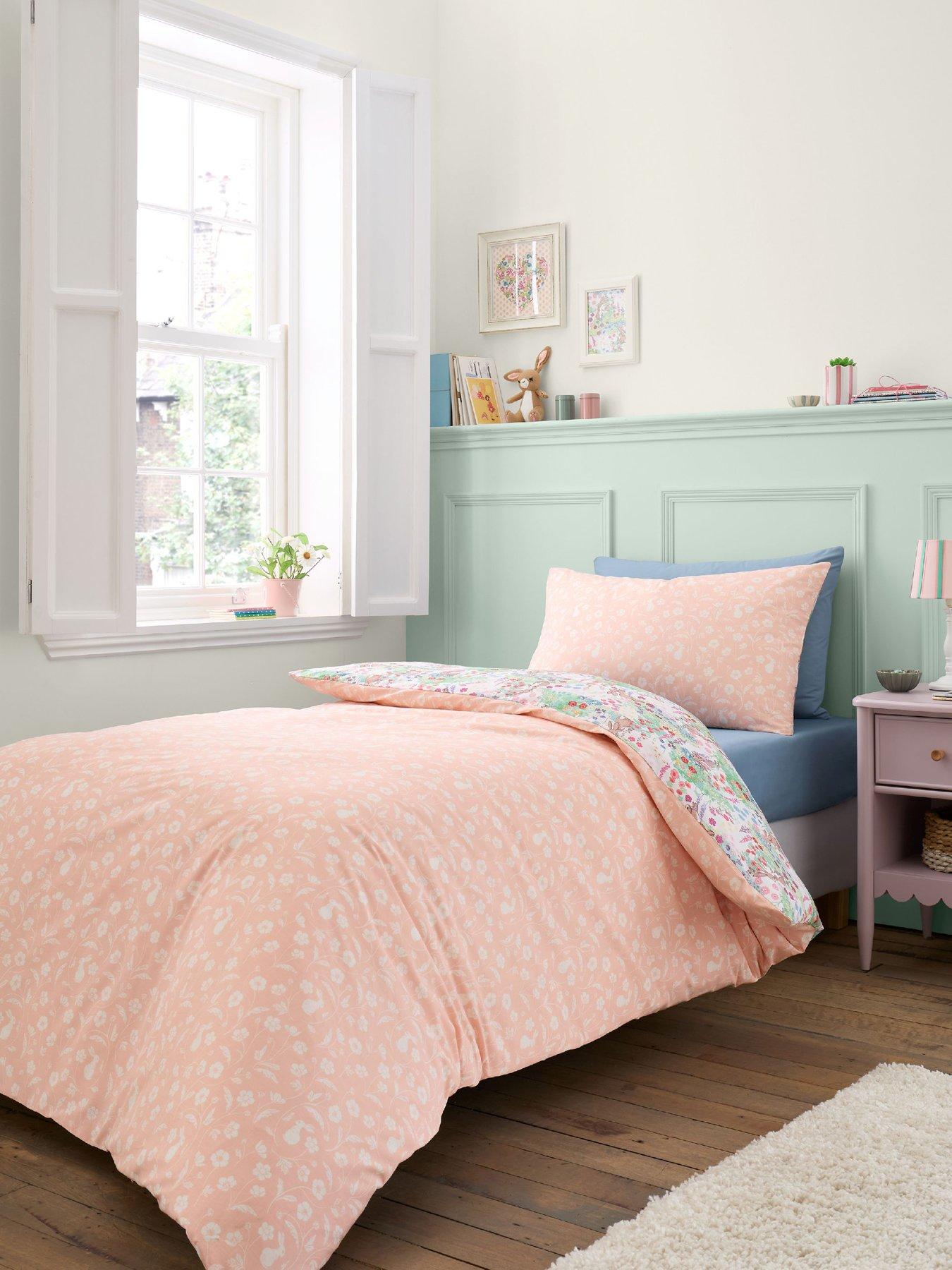 Image 3 of 6 of Belle & Boo Meadow Bunnies 100% Cotton Duvet Set Blue
