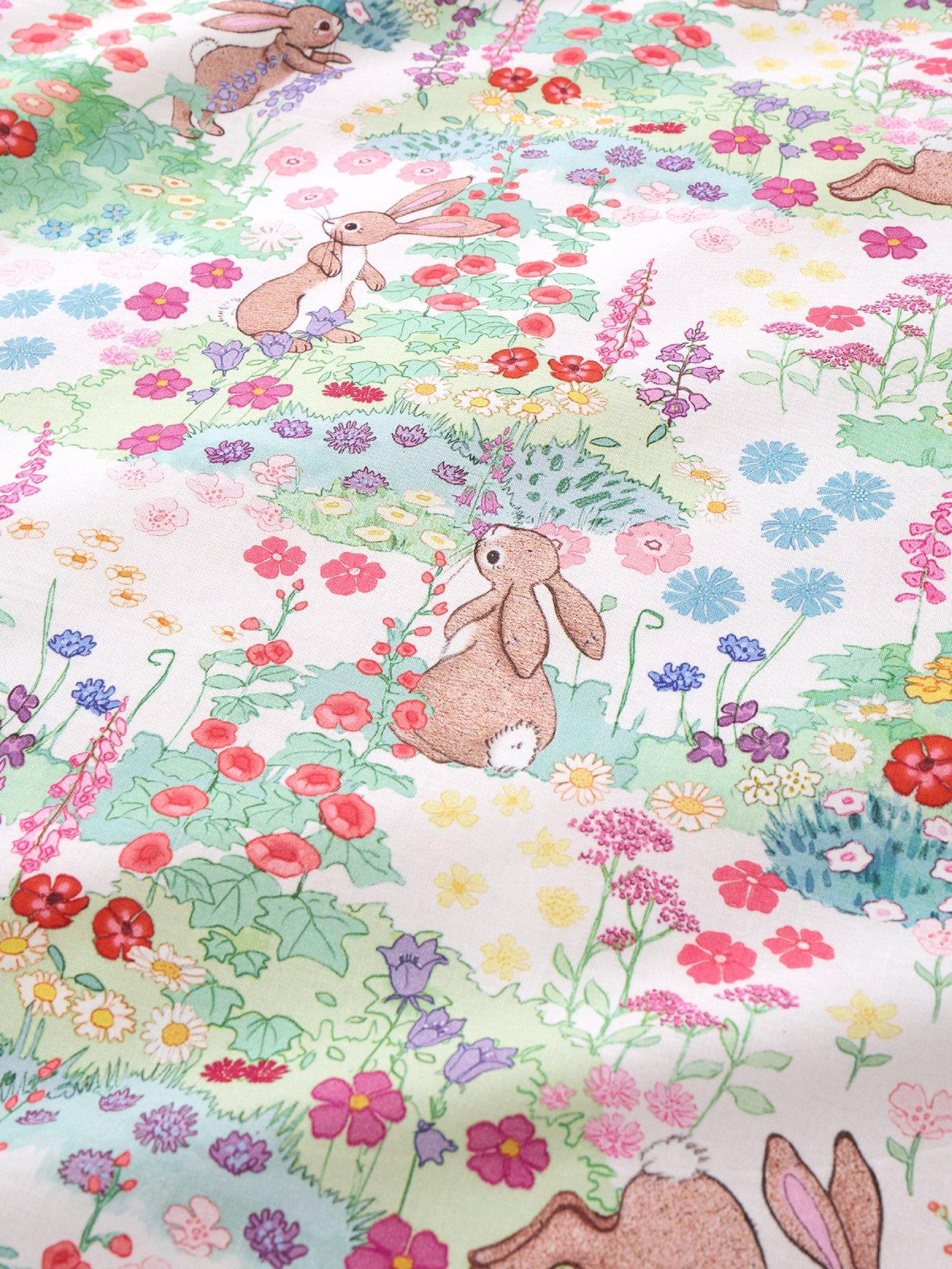 Image 6 of 6 of Belle & Boo Meadow Bunnies 100% Cotton Duvet Set Blue