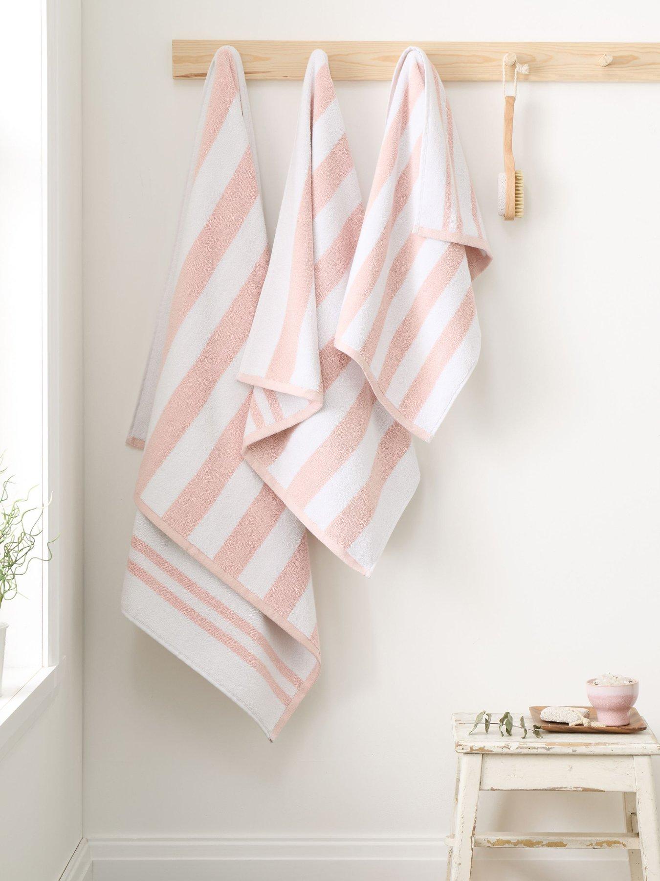 Bianca Reversible Stripe Jacquard 100% Cotton Towel Collection