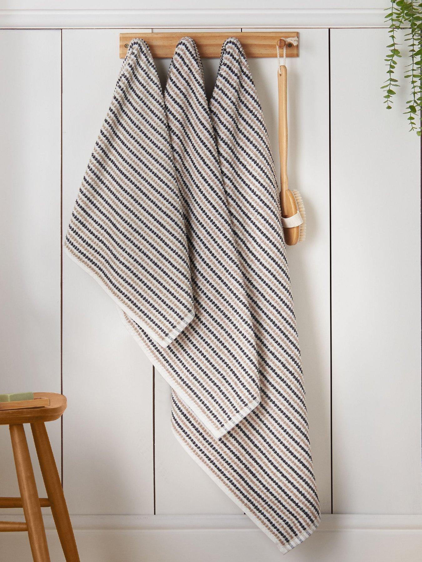 catherine-lansfield-rice-weave-stripe-100-cotton-hand-towel-50-x-90-greyfront