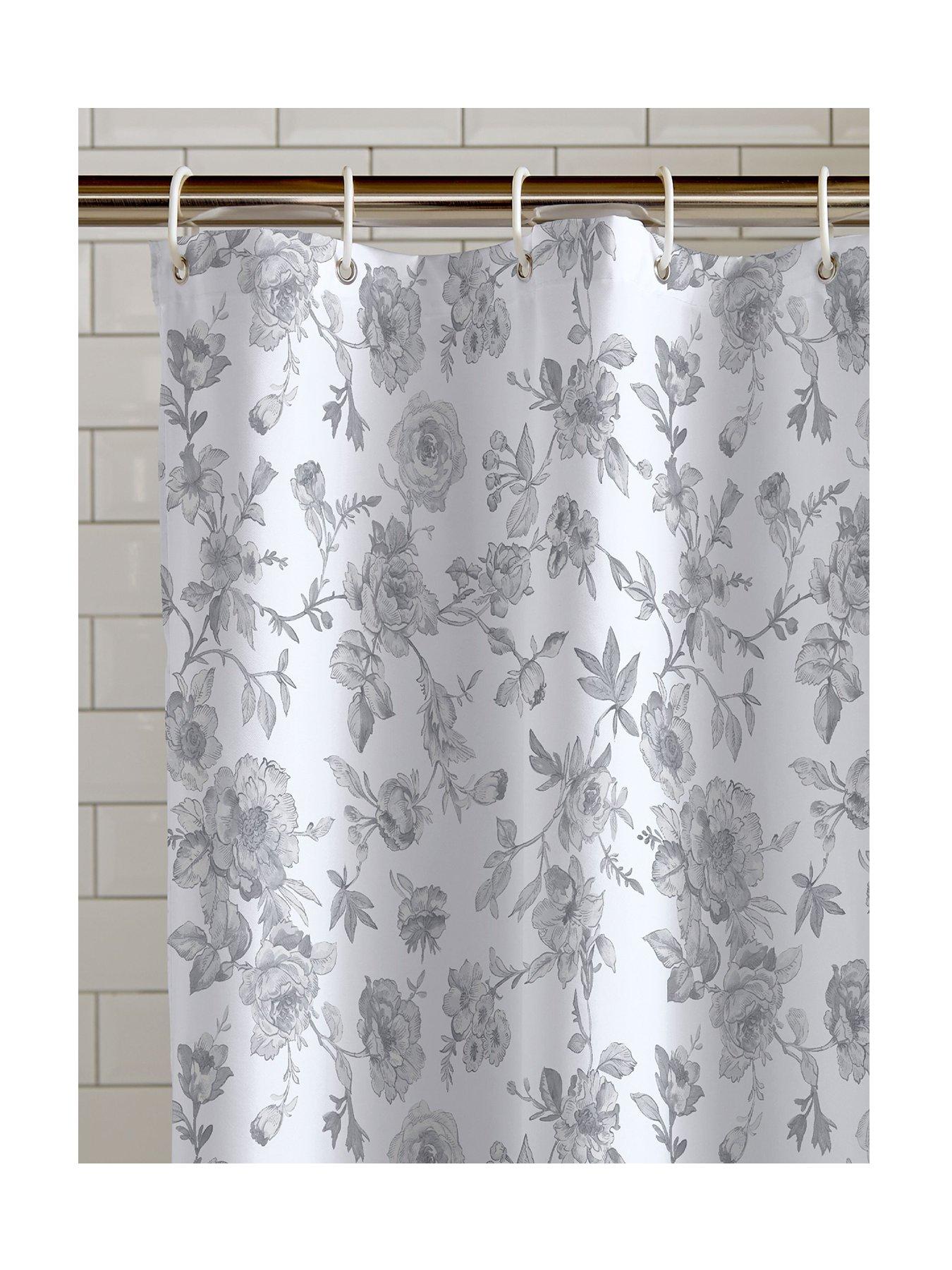 catherine-lansfield-mirabelle-shower-curtain-greystillFront