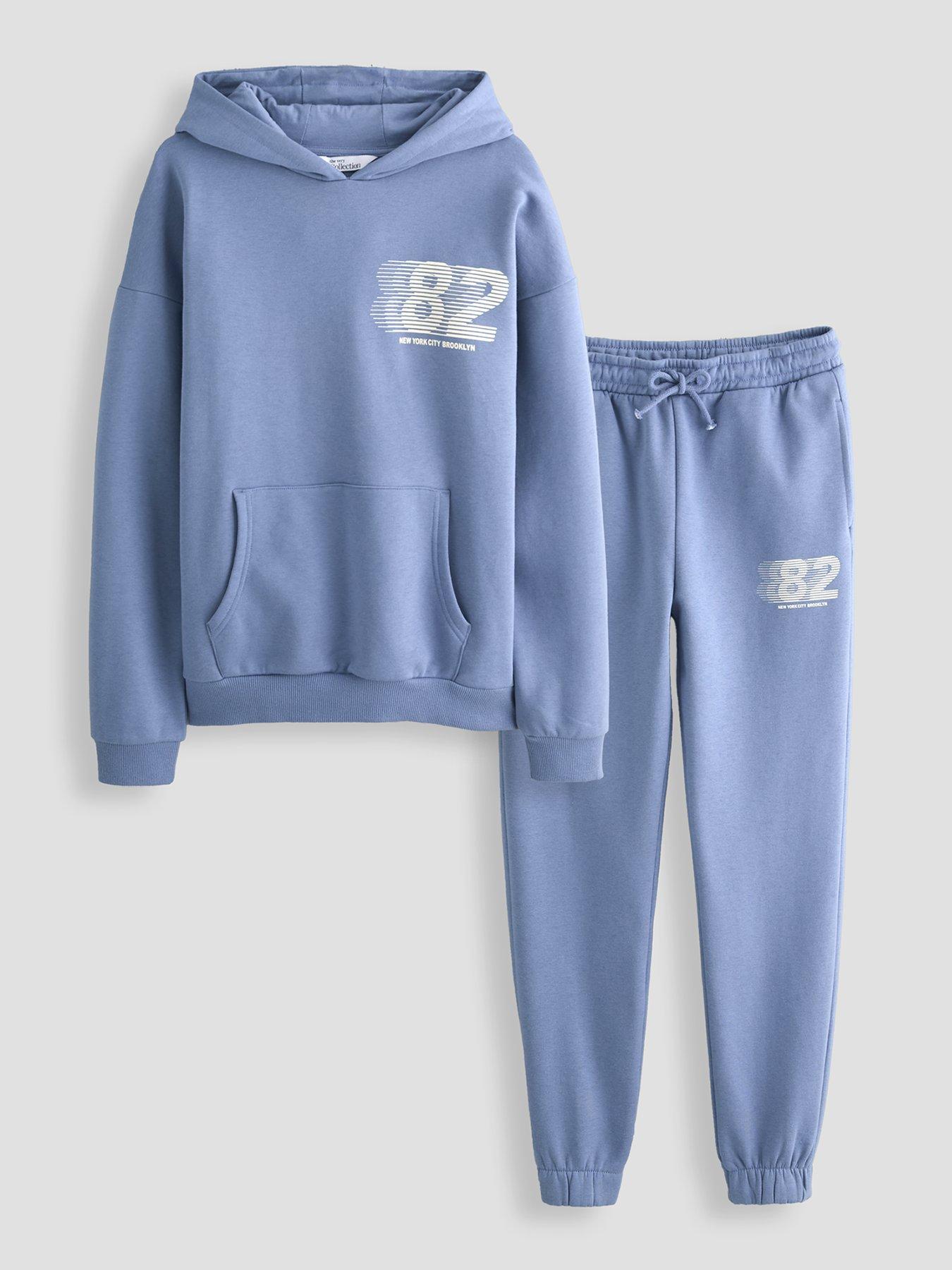 Image 1 of 5 of The Very Collection Boys Graphic Hoodie &amp; Joggers Set - Blue