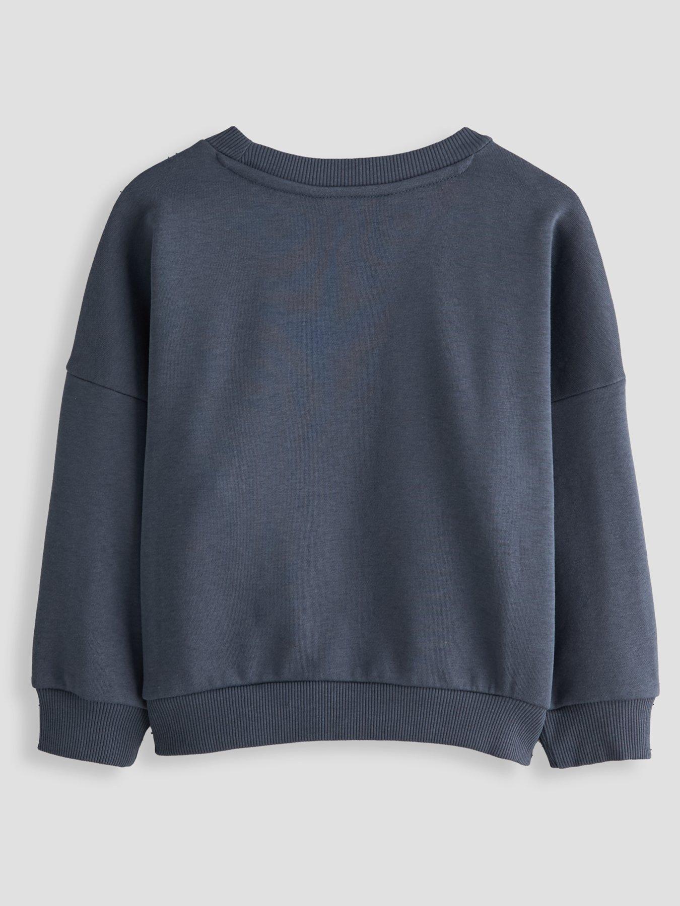 Image 2 of 4 of The Very Collection Boys Crocodile Graphic Sweatshirt (9 months - 7 years) - Navy