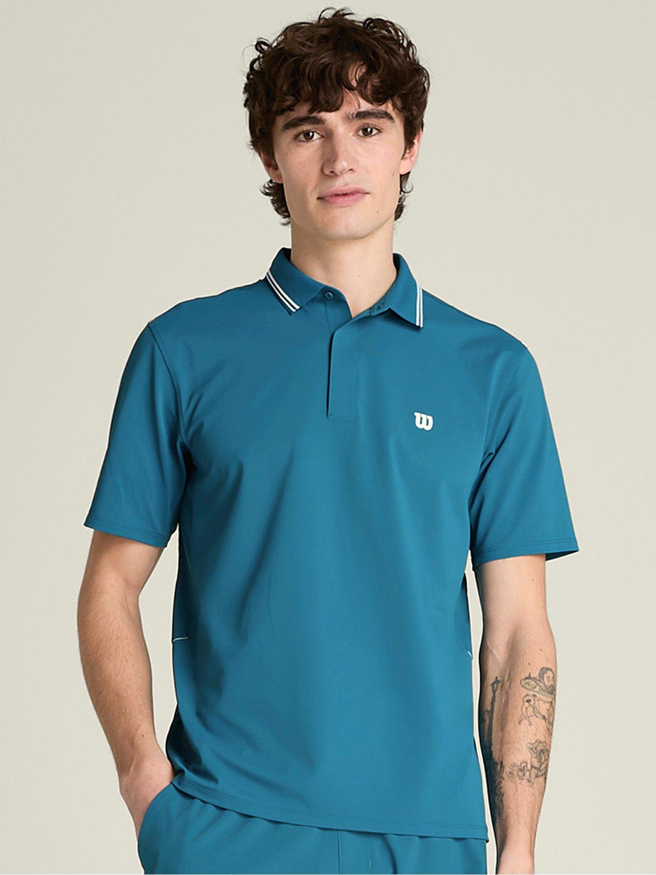 Wilson Mens Tennis Challengers Technical Polo - Blue