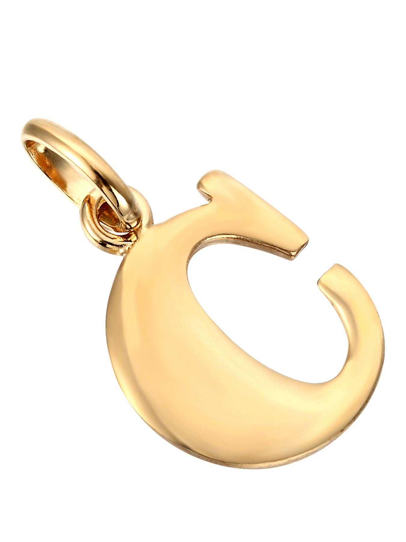 Seol + Gold 18ct Gold Vermeil Alphabet Letter Charm Pendant (all alphabet)