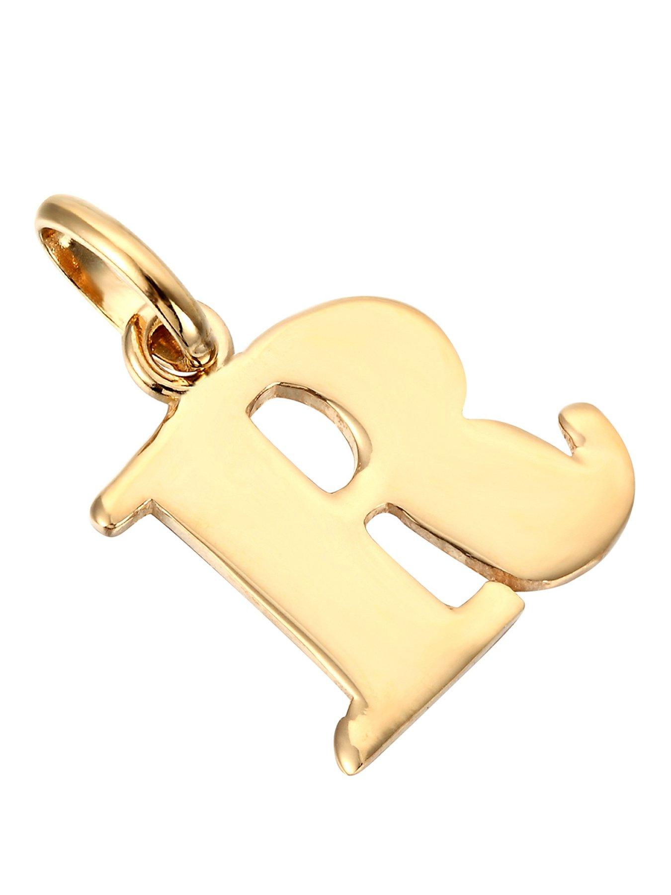 Seol + Gold 18ct Gold Vermeil Alphabet Letter Charm Pendant (all alphabet)