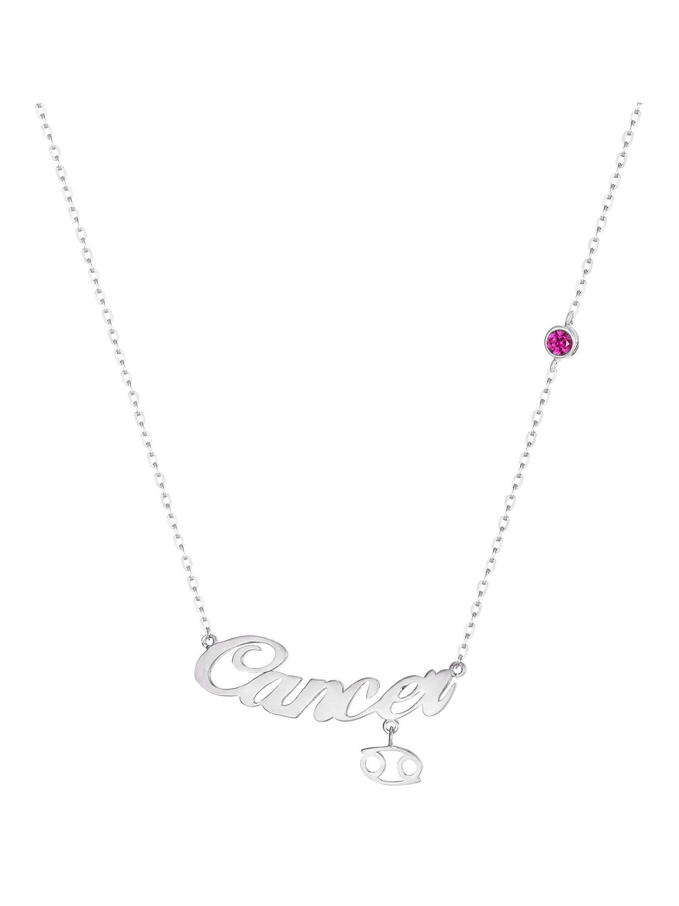 Image 1 of 4 of Seol + Gold Sterling Silver Birthstone Star Sign Necklace (all zodiac)